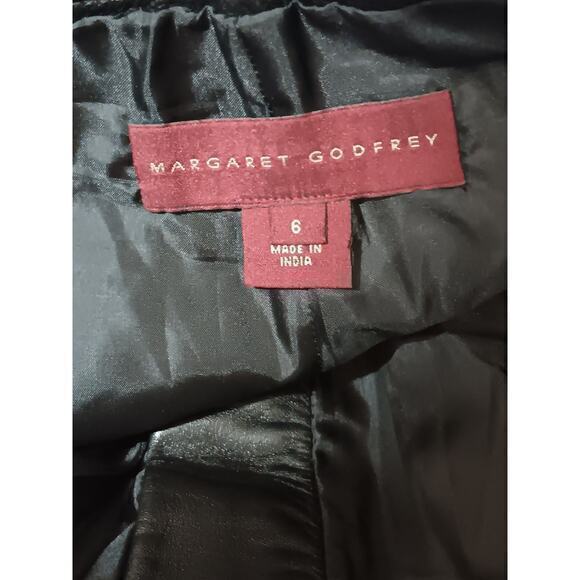 VINTAGE MARGARET GODFREY Moto Leather Pants FLAWED Read Description Size 6 Black - Picture 6 of 10